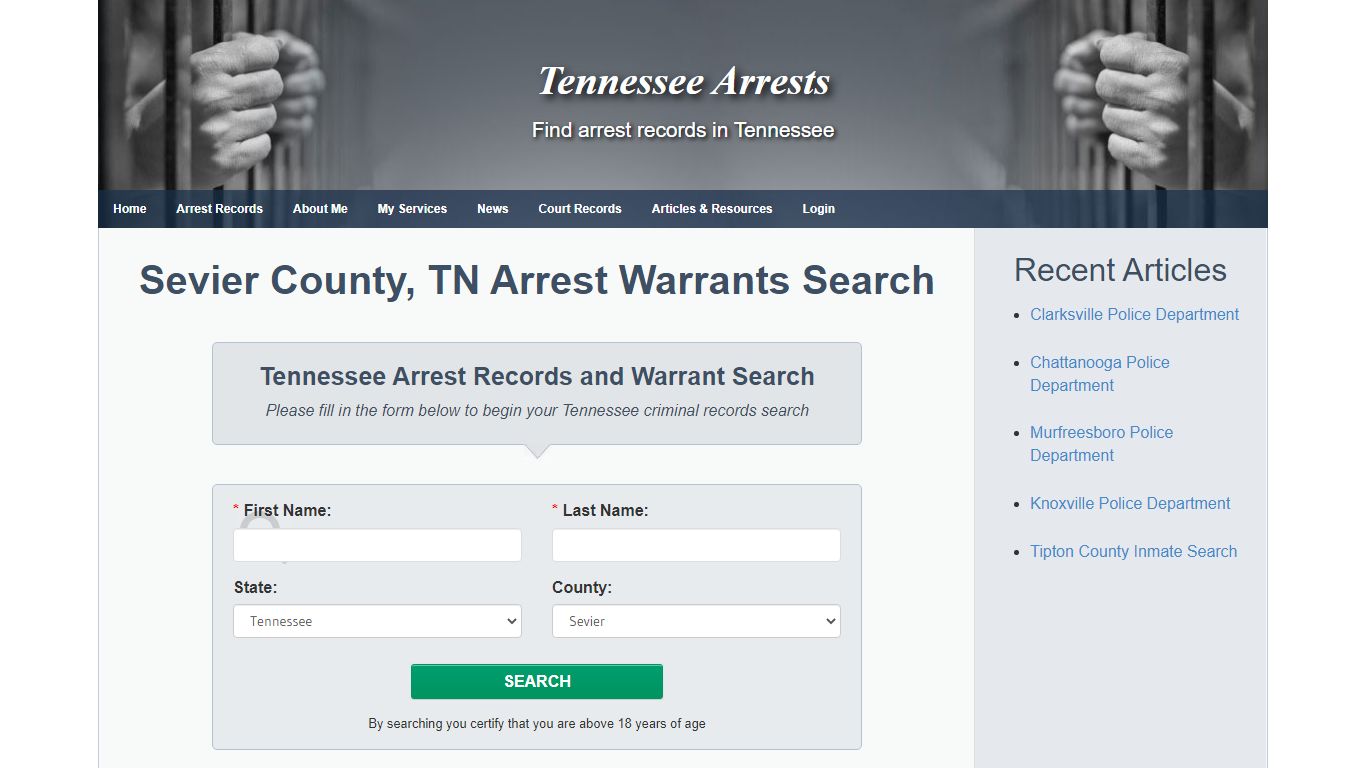 Sevier County, TN Arrest Warrants Search - Tennessee Arrests