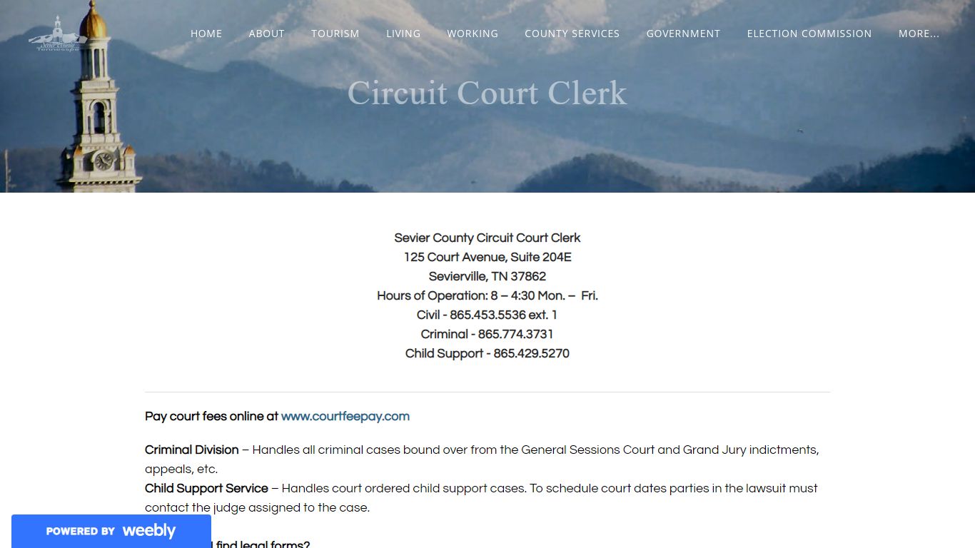 Circuit Court Clerk - SEVIER COUNTY TENNESSEE